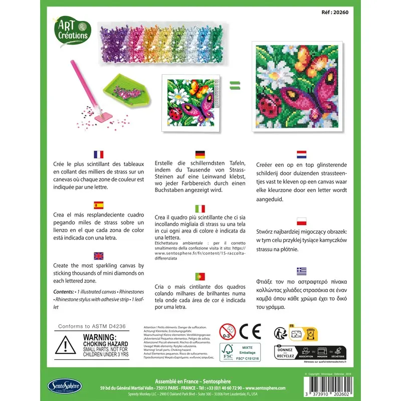 Canevas à Diamanter - Papillons et Marguerites 3.webp